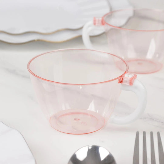 25 pcs 6 oz. Disposable Plastic Coffee Cups Glasses
