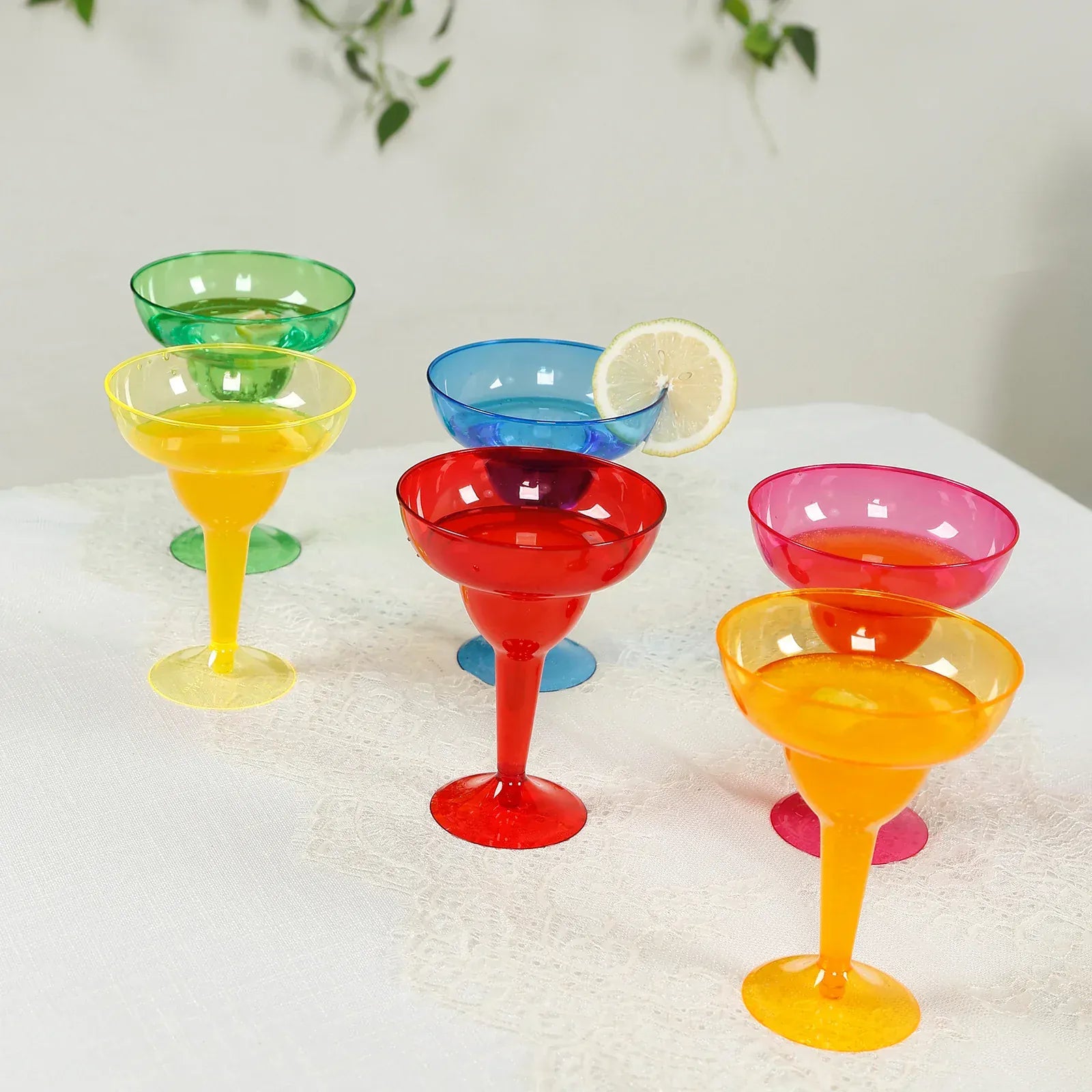 48 Assorted 12 oz Plastic Margarita Glasses