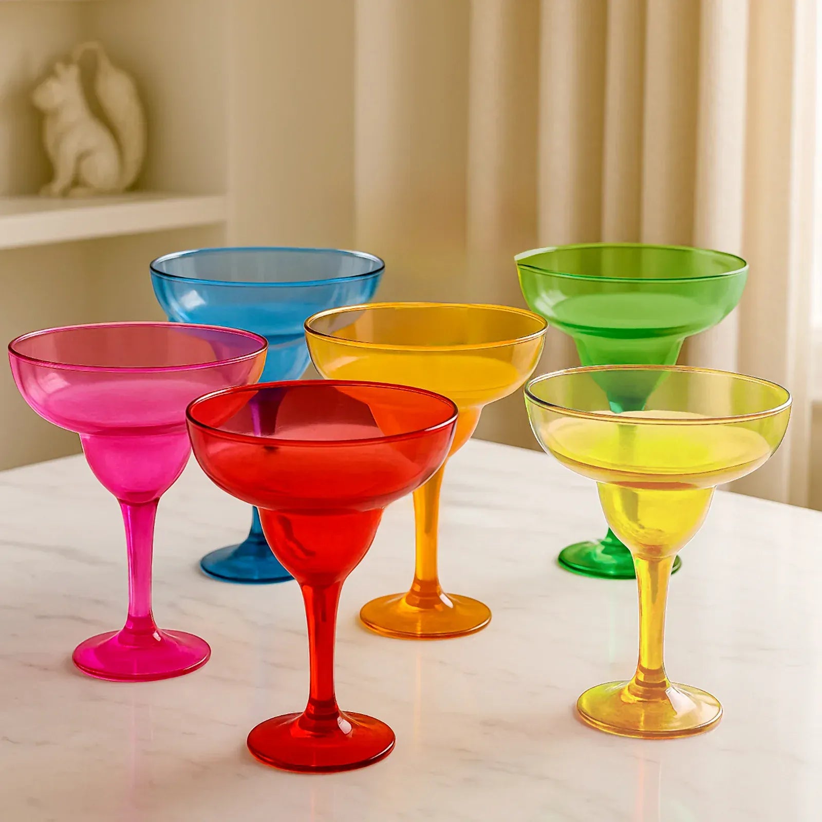 48 Assorted 12 oz Plastic Margarita Glasses