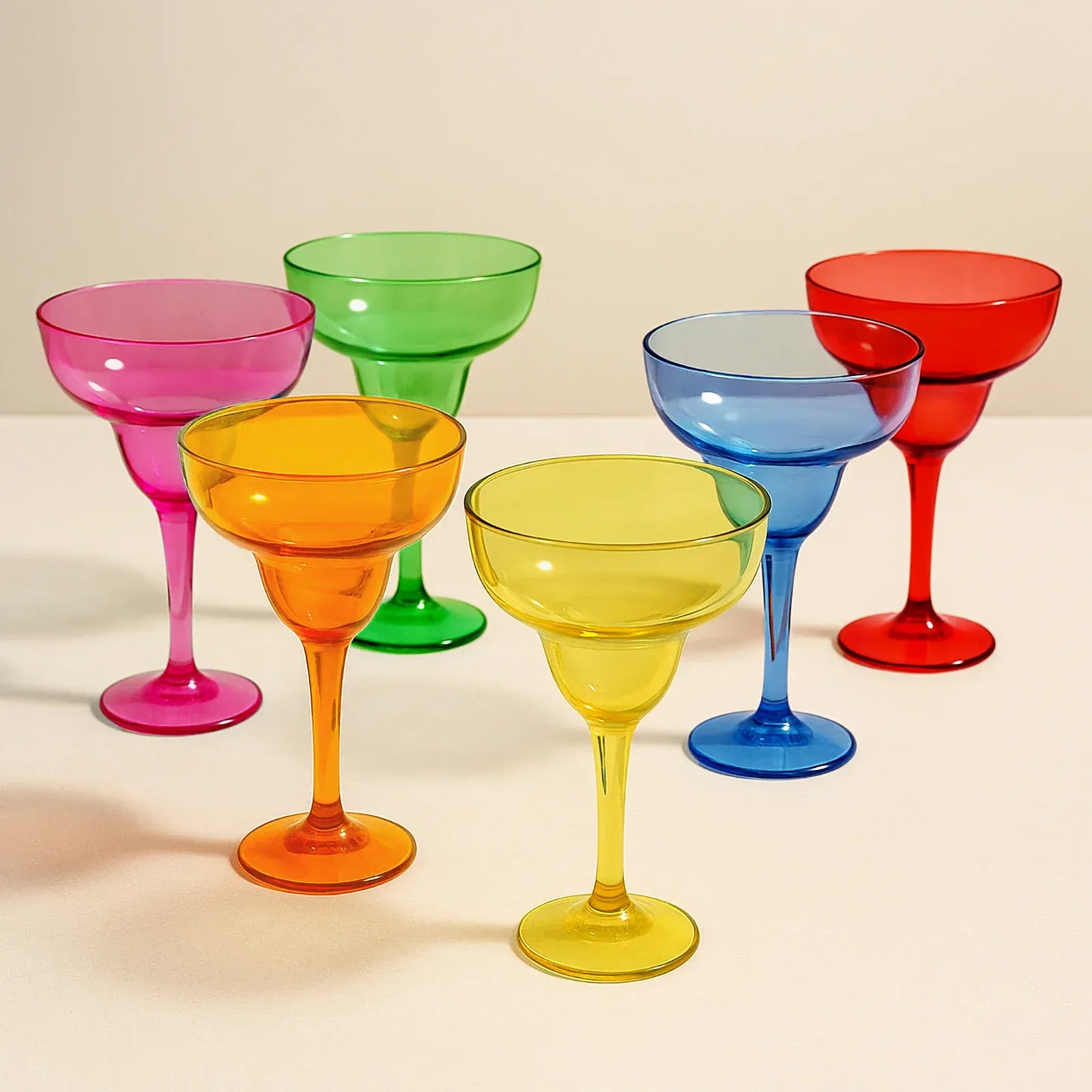 48 Assorted 12 oz Plastic Margarita Glasses