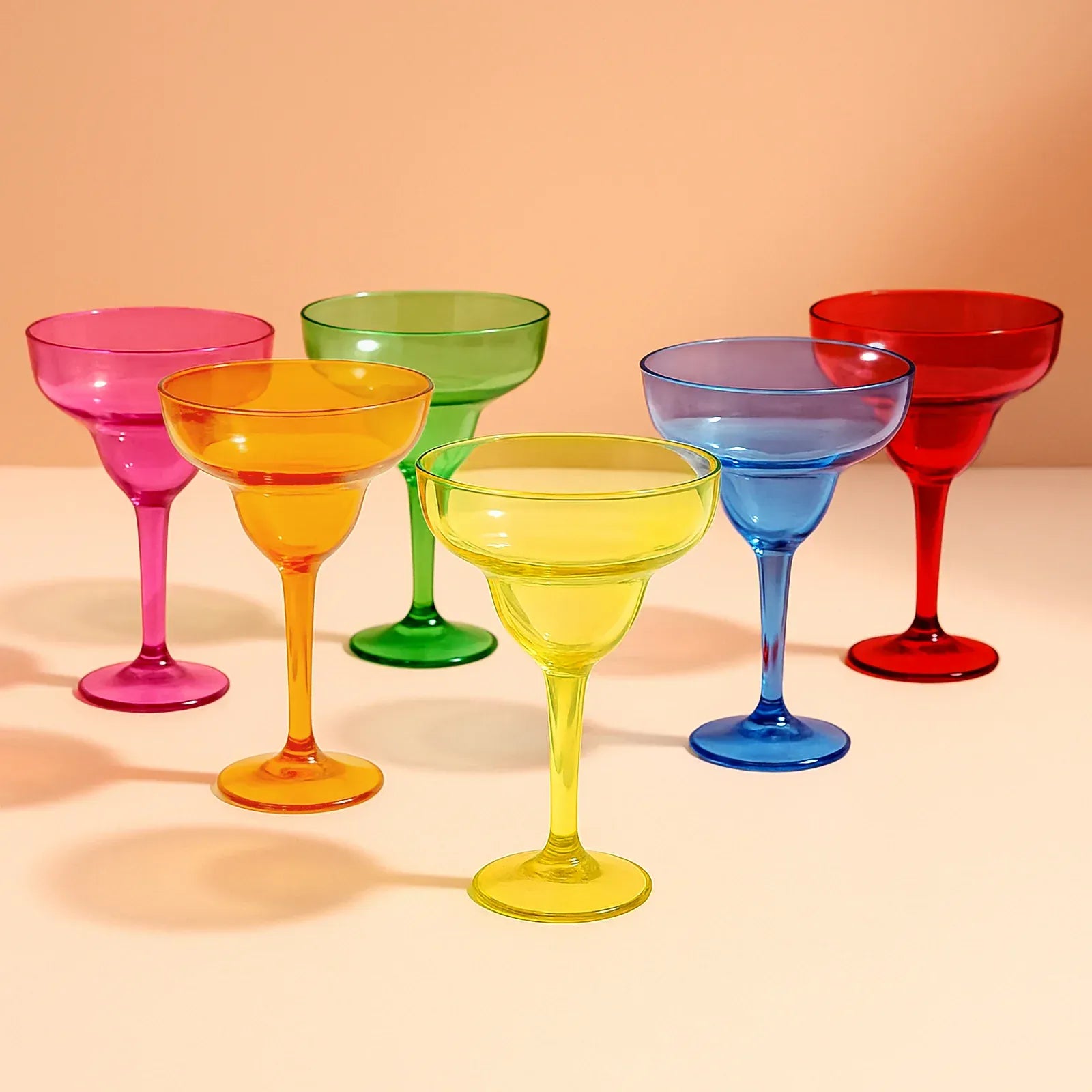 48 Assorted 12 oz Plastic Margarita Glasses