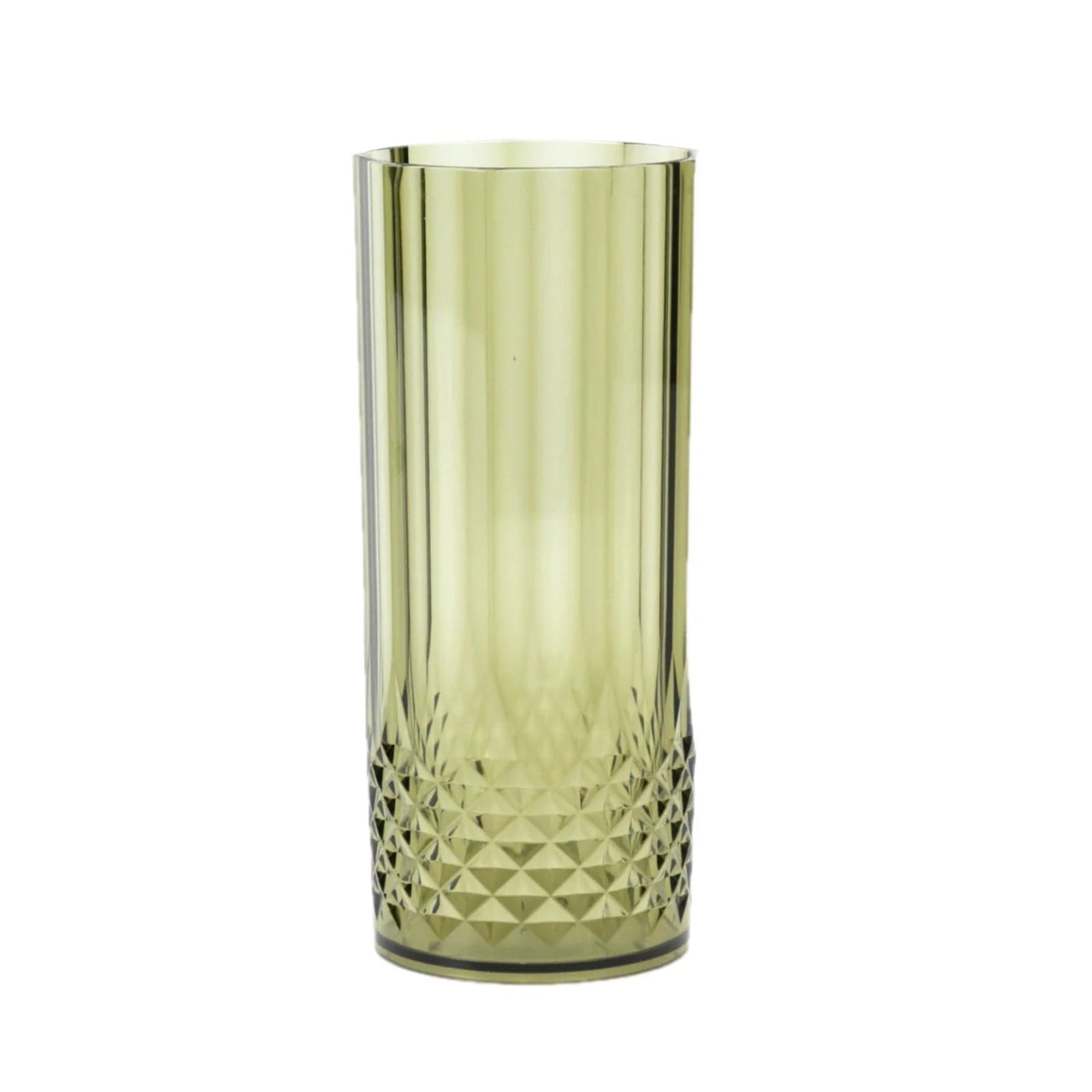 6 Crystal 14 oz Plastic Disposable Drinking Glasses