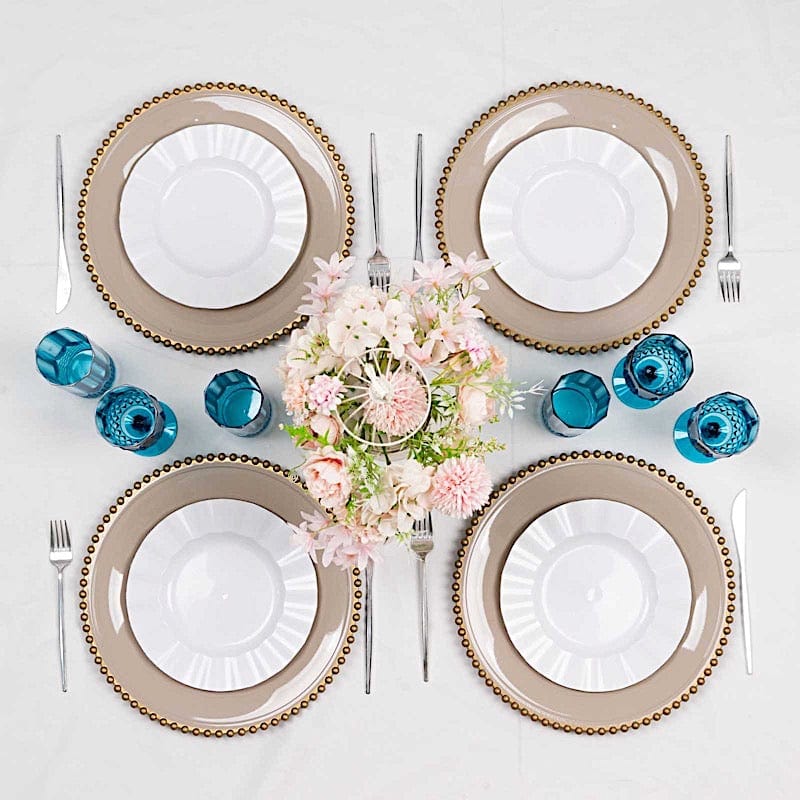 6 Crystal 14 oz Plastic Disposable Drinking Glasses