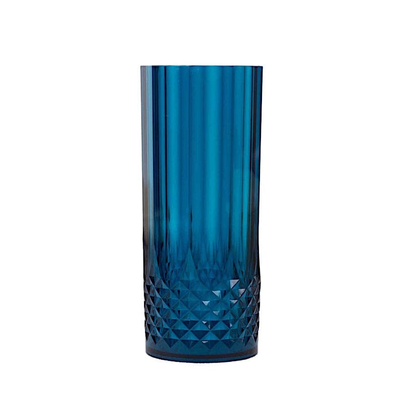 6 Crystal 14 oz Plastic Disposable Drinking Glasses