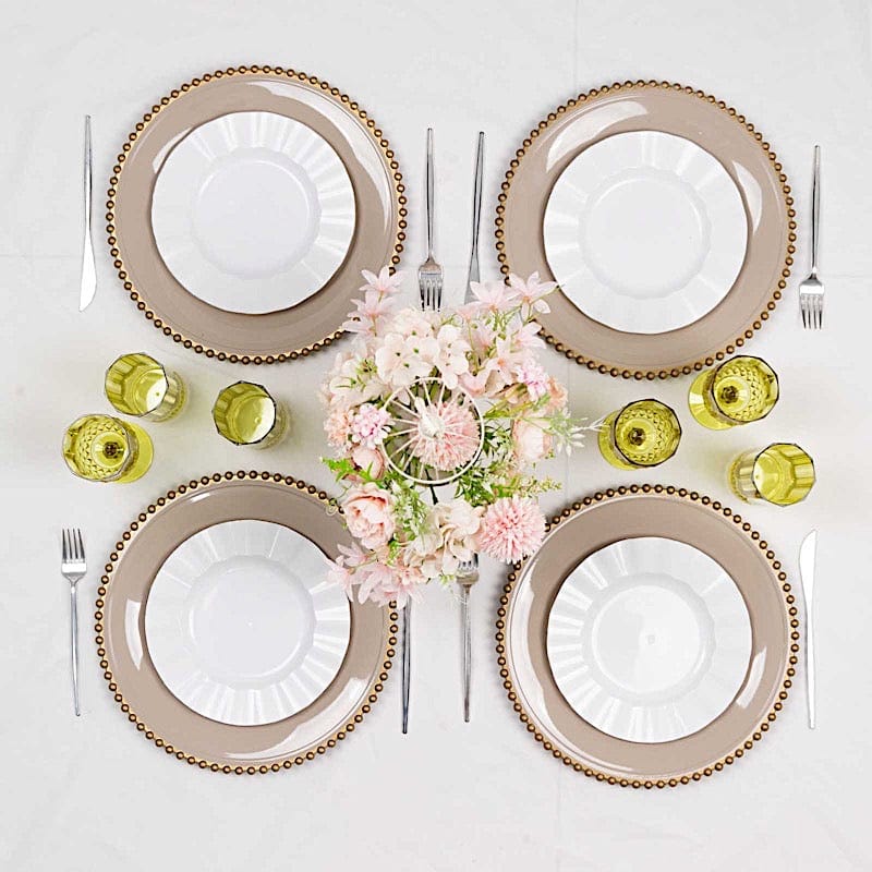 6 Crystal 14 oz Plastic Disposable Drinking Glasses