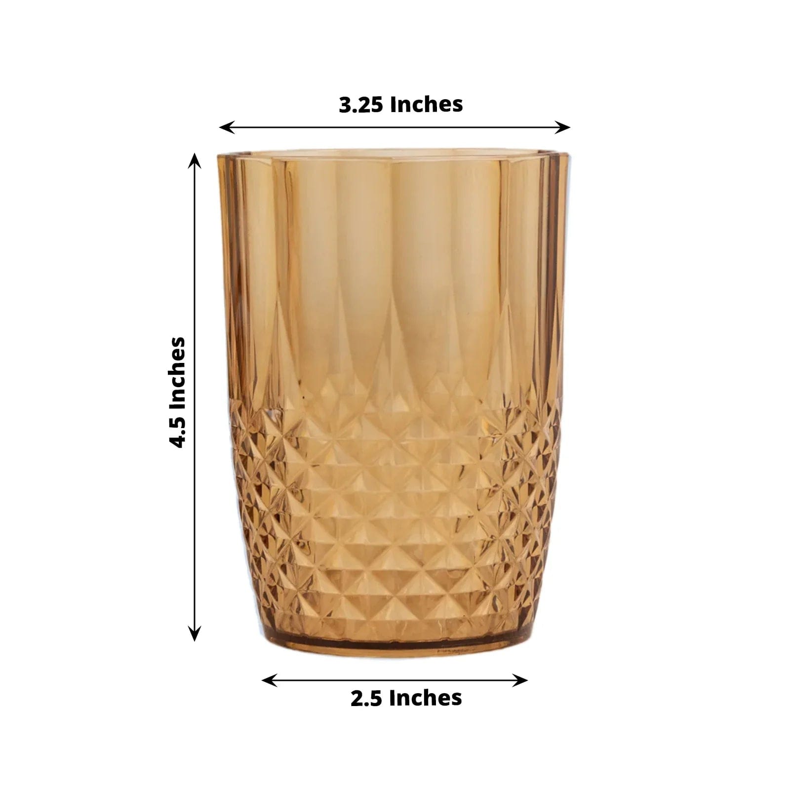 6 Crystal 16 oz Plastic Disposable Drinking Glasses Tumblers