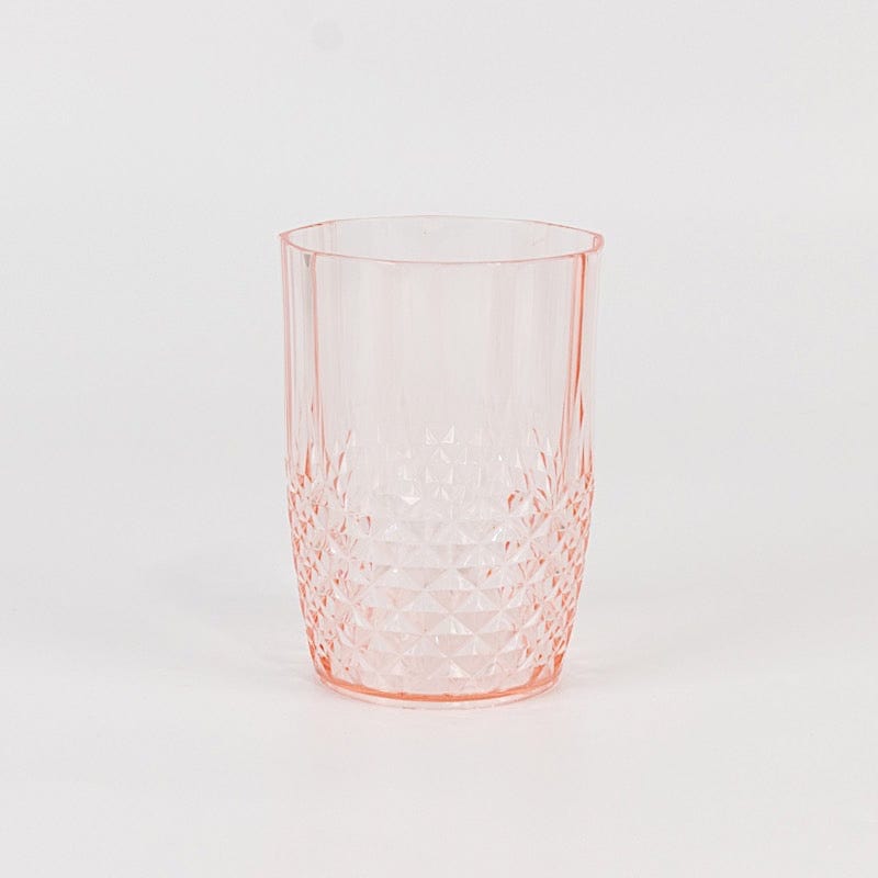 6 Crystal 16 oz Plastic Disposable Drinking Glasses Tumblers