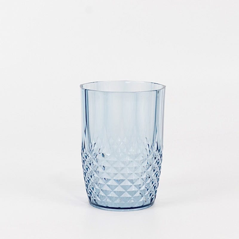 6 Crystal 16 oz Plastic Disposable Drinking Glasses Tumblers