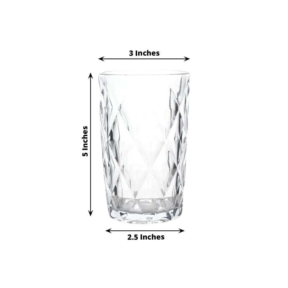 6 pcs 12 oz Crystal Disposable Party Whiskey Glasses