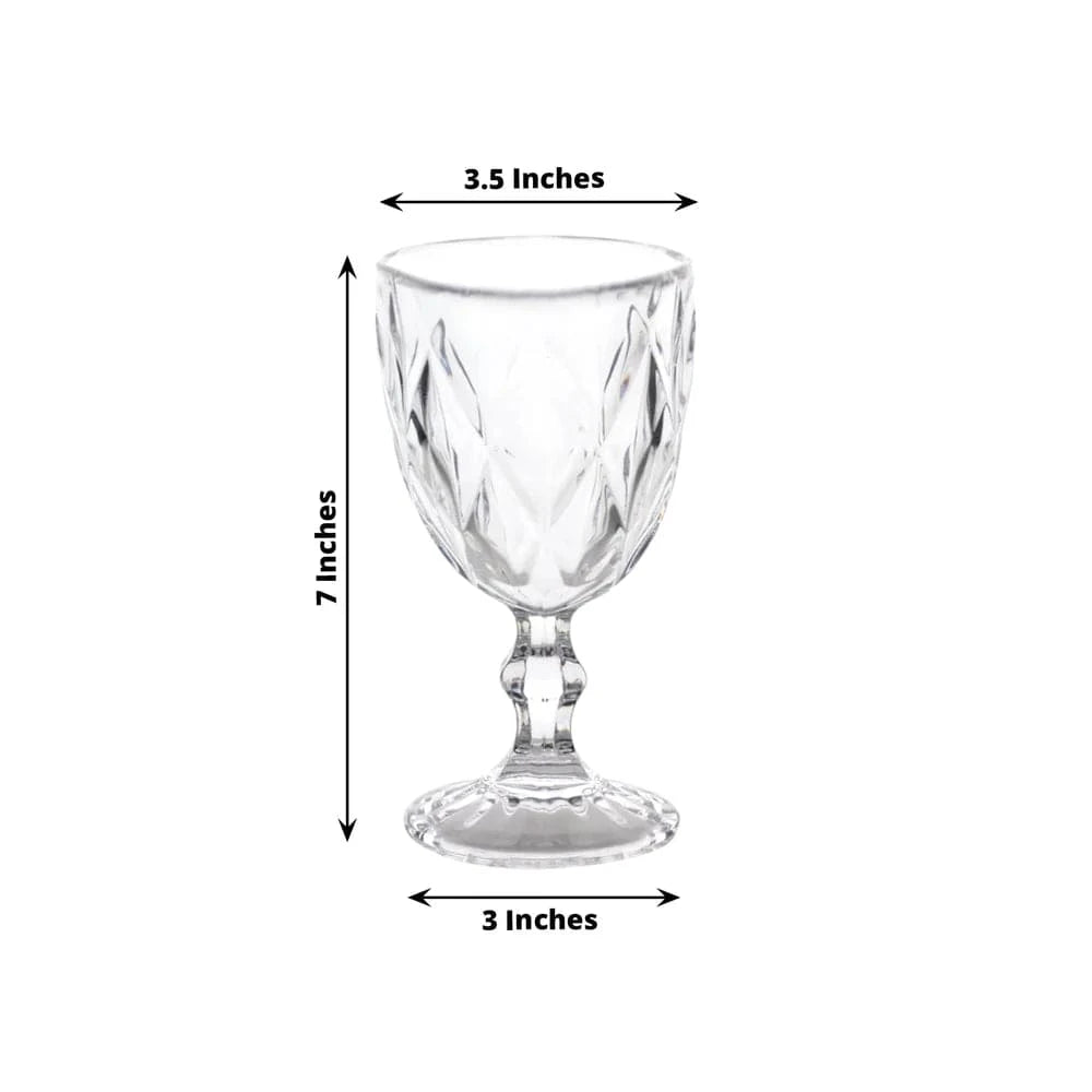 6 pcs 12 oz Crystal Disposable Party Wine Glasses