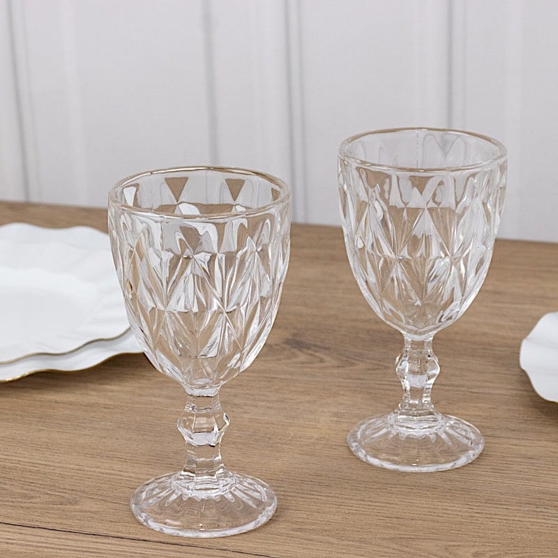 6 pcs 12 oz Crystal Disposable Party Wine Glasses