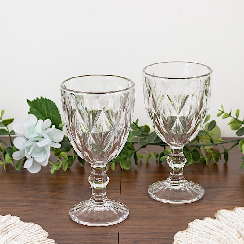 6 pcs 12 oz Crystal Disposable Party Wine Glasses