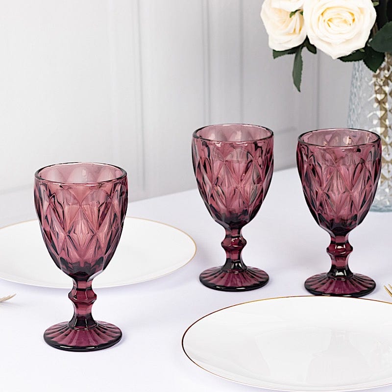 6 pcs 12 oz Crystal Disposable Party Wine Glasses