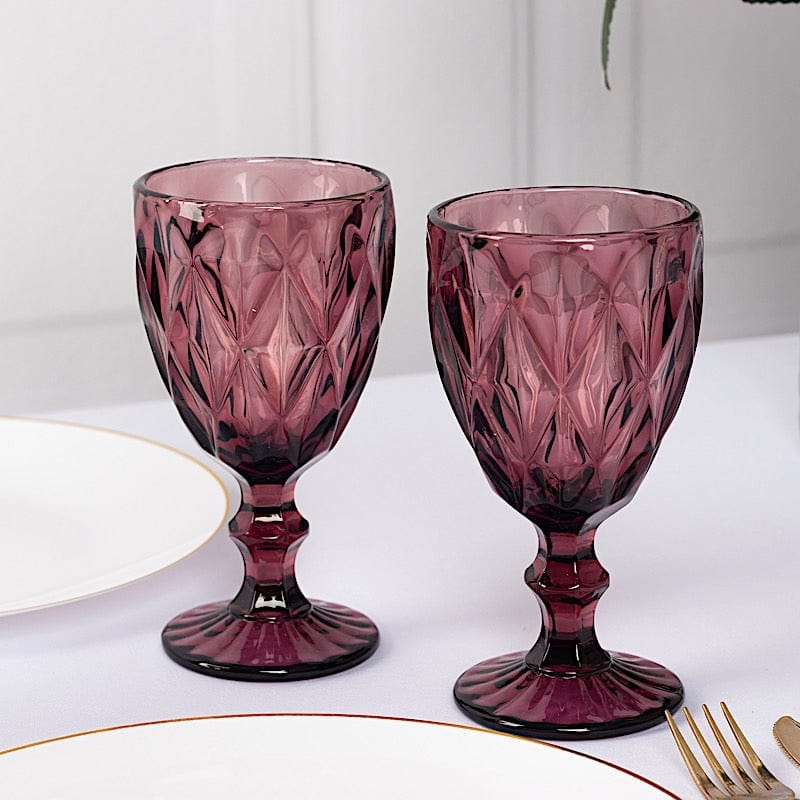 6 pcs 12 oz Crystal Disposable Party Wine Glasses