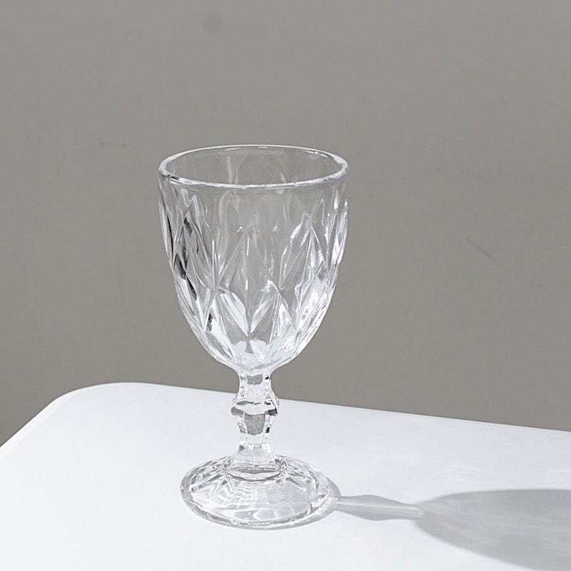 6 pcs 12 oz Crystal Disposable Party Wine Glasses