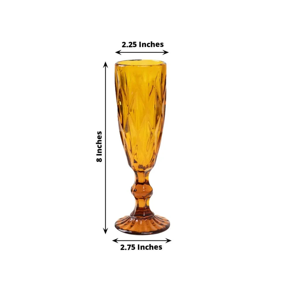 6 pcs 6 oz Crystal Disposable Party Champagne Glasses