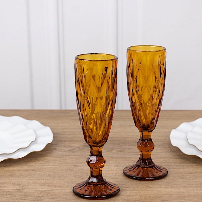 6 pcs 6 oz Crystal Disposable Party Champagne Glasses