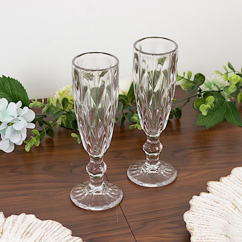 6 pcs 6 oz Crystal Disposable Party Champagne Glasses