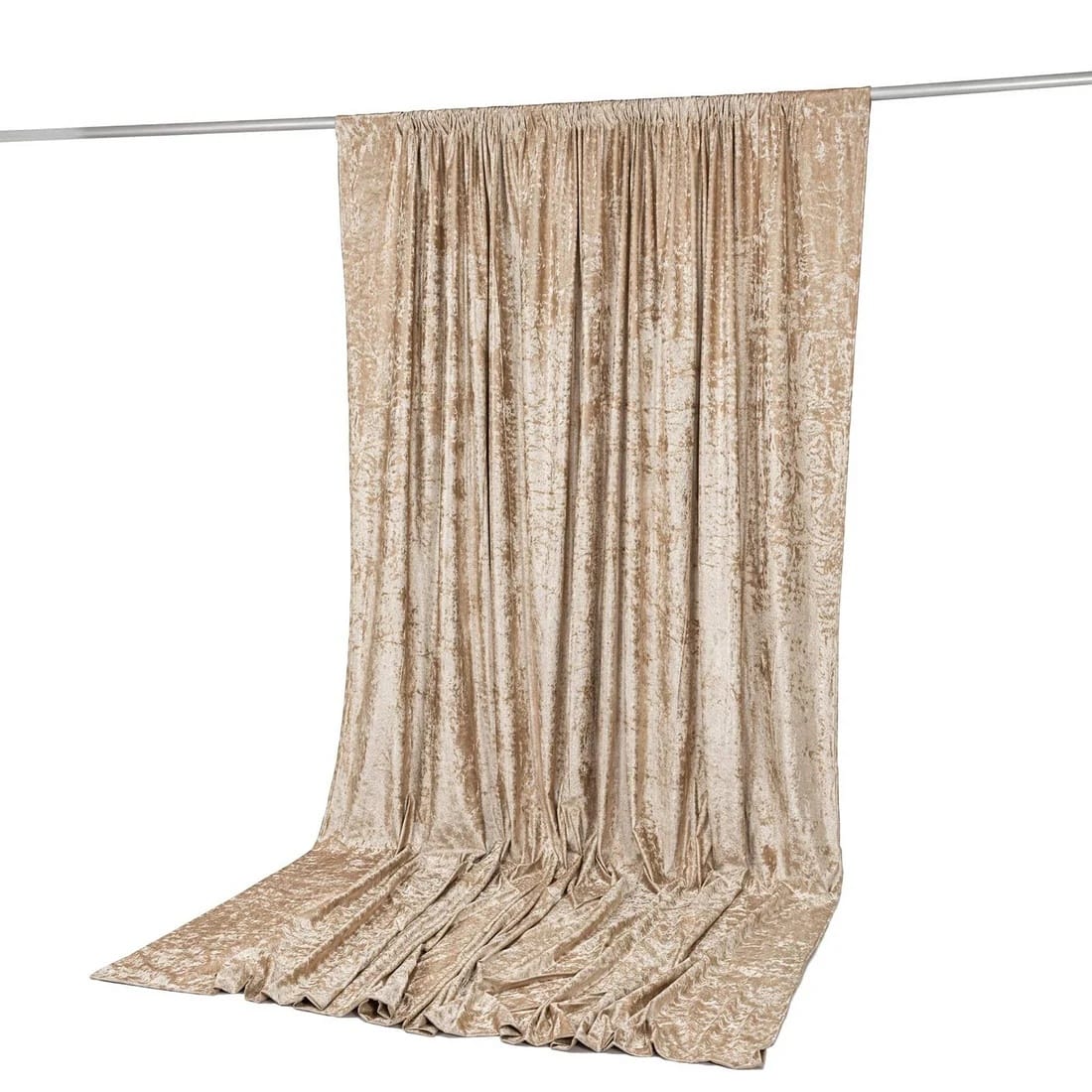 10 feet x 12 feet Premium Crushed Velvet Backdrop Curtain with Rod Pocket