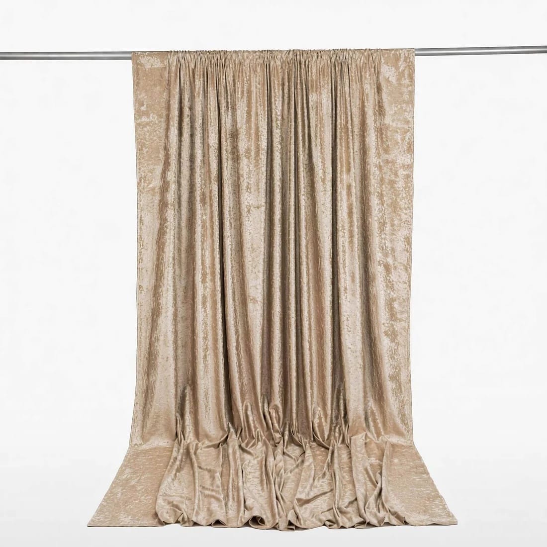 10 feet x 12 feet Premium Crushed Velvet Backdrop Curtain with Rod Pocket