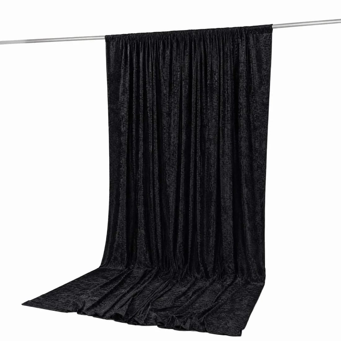 10 feet x 12 feet Premium Crushed Velvet Backdrop Curtain with Rod Pocket