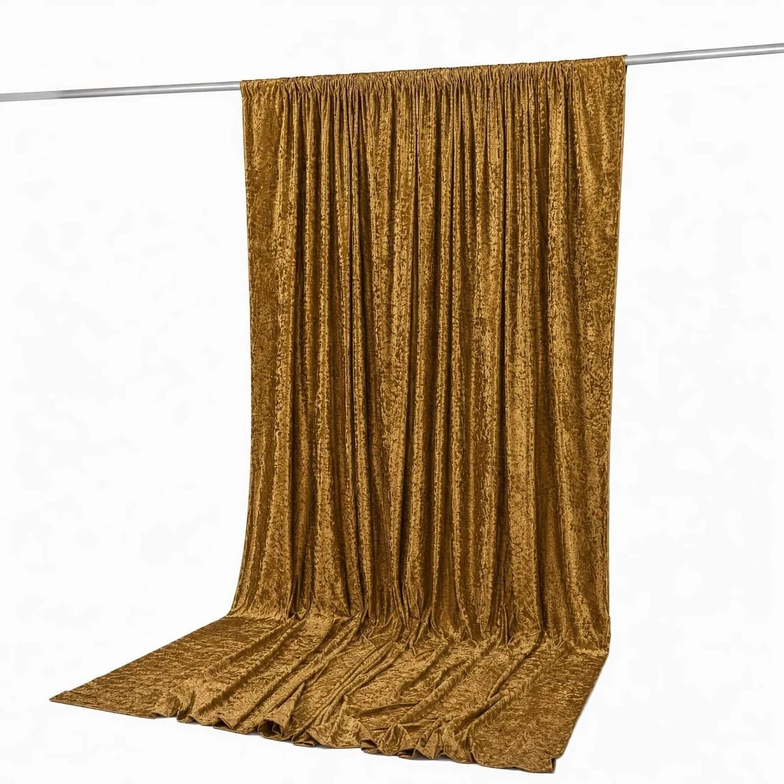 10 feet x 12 feet Premium Crushed Velvet Backdrop Curtain with Rod Pocket