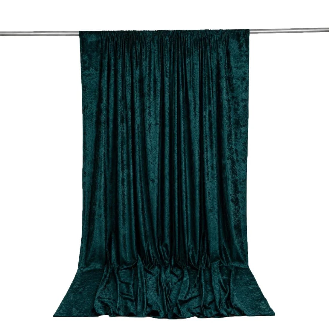 10 feet x 12 feet Premium Crushed Velvet Backdrop Curtain with Rod Pocket