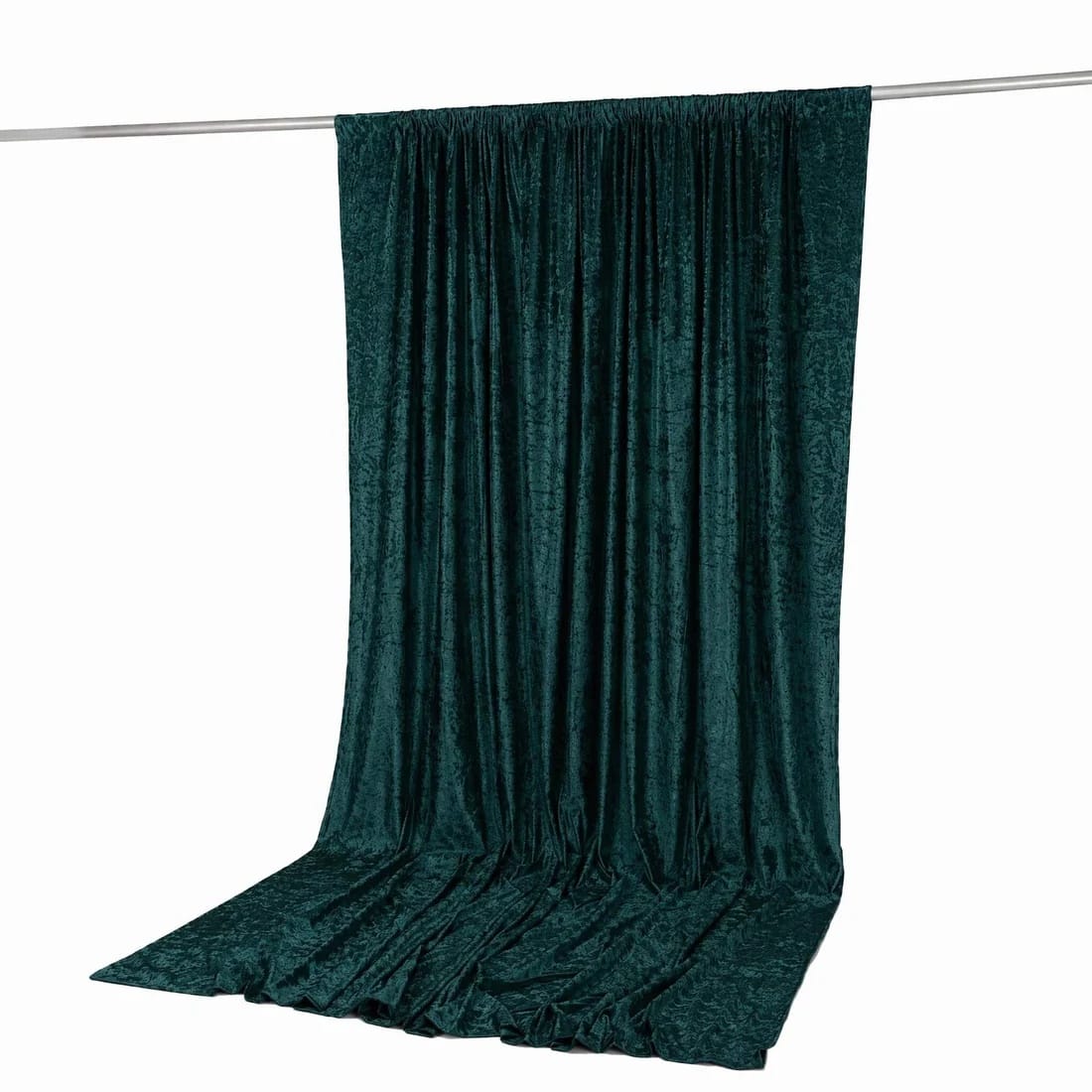 10 feet x 12 feet Premium Crushed Velvet Backdrop Curtain with Rod Pocket