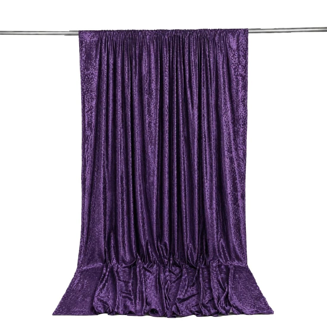 10 feet x 12 feet Premium Crushed Velvet Backdrop Curtain with Rod Pocket