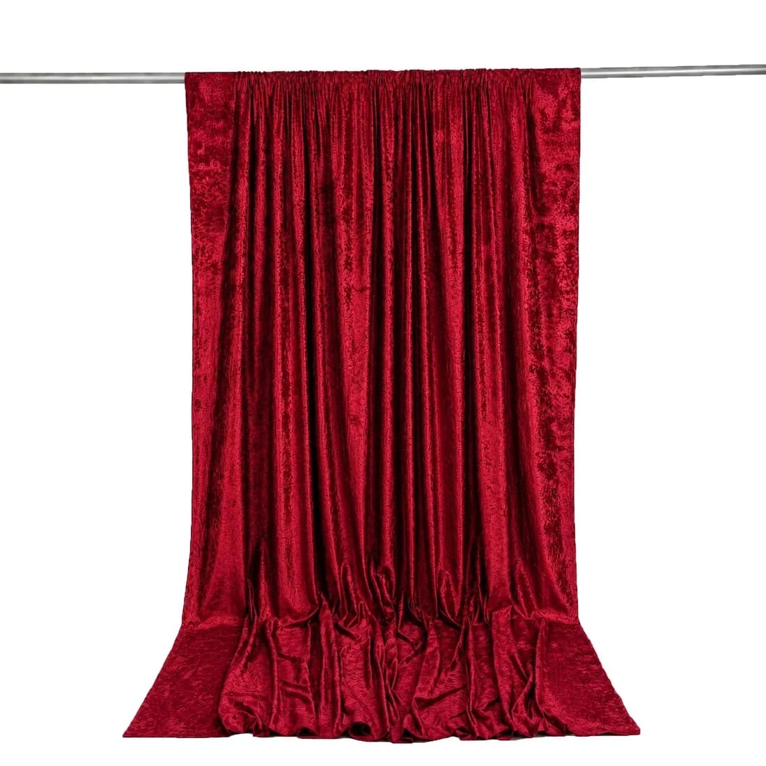 10 feet x 12 feet Premium Crushed Velvet Backdrop Curtain with Rod Pocket