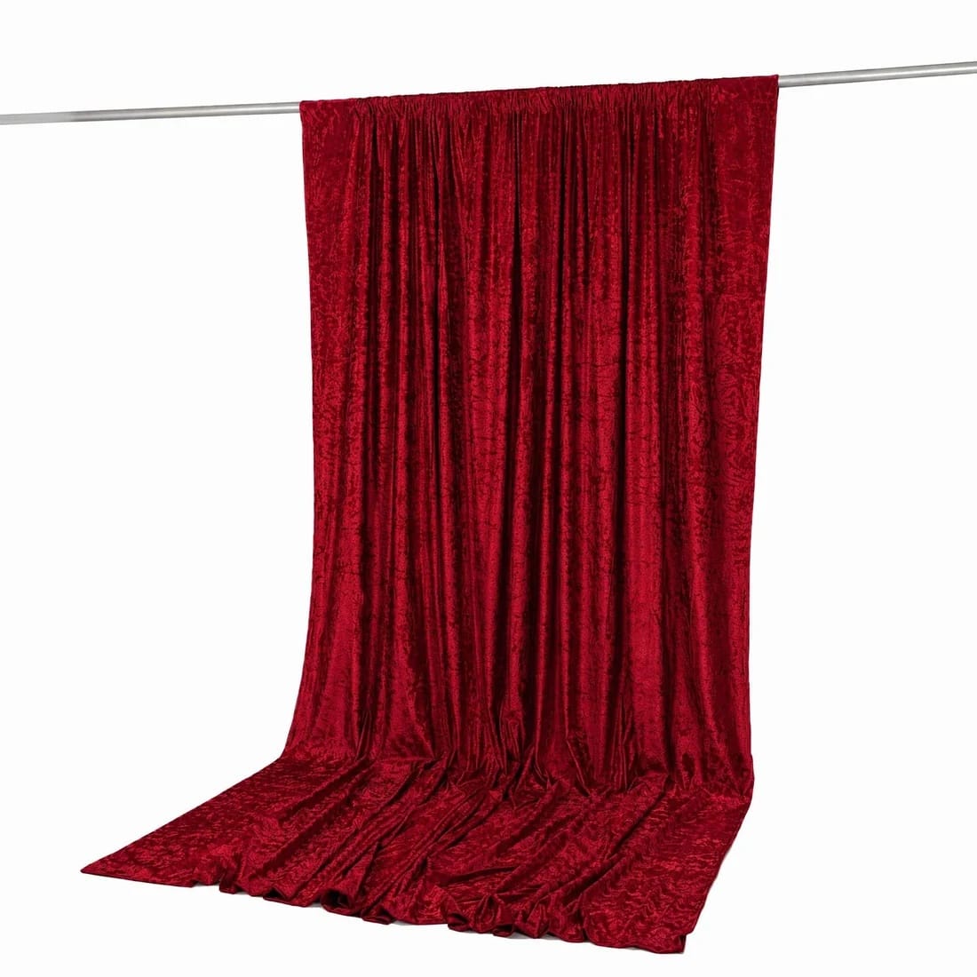 10 feet x 12 feet Premium Crushed Velvet Backdrop Curtain with Rod Pocket