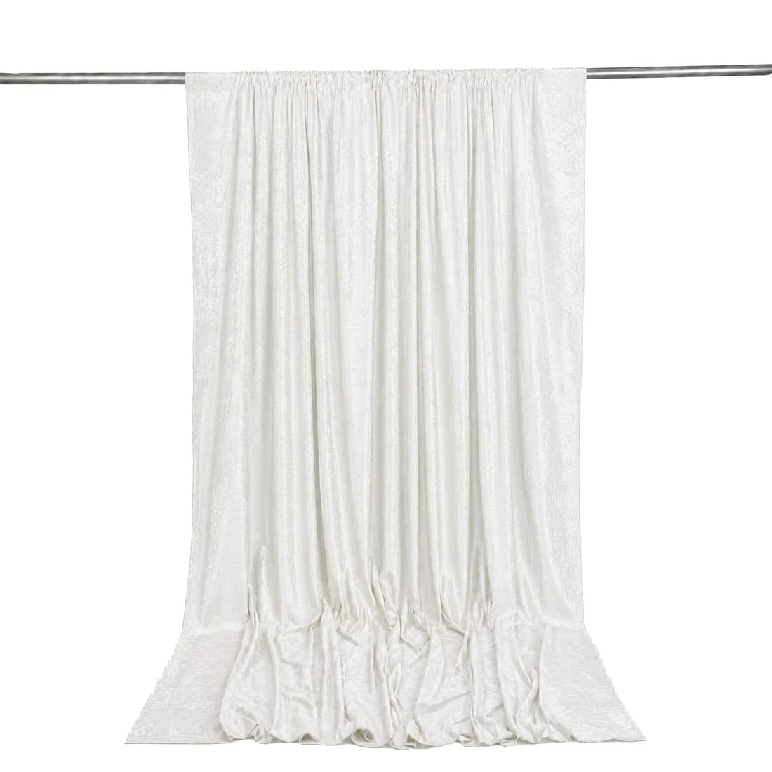 10 feet x 12 feet Premium Crushed Velvet Backdrop Curtain with Rod Pocket