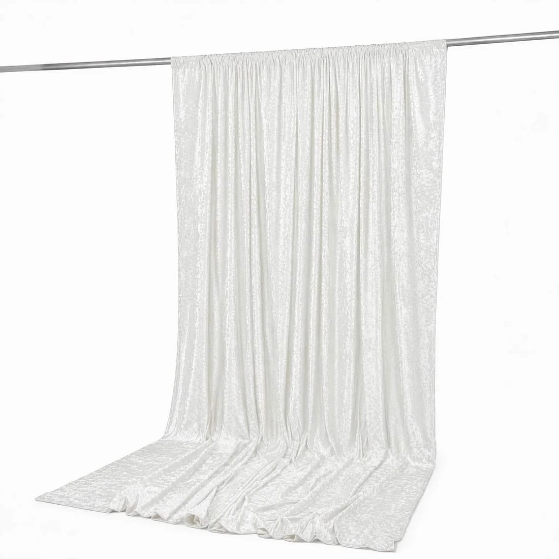 10 feet x 12 feet Premium Crushed Velvet Backdrop Curtain with Rod Pocket