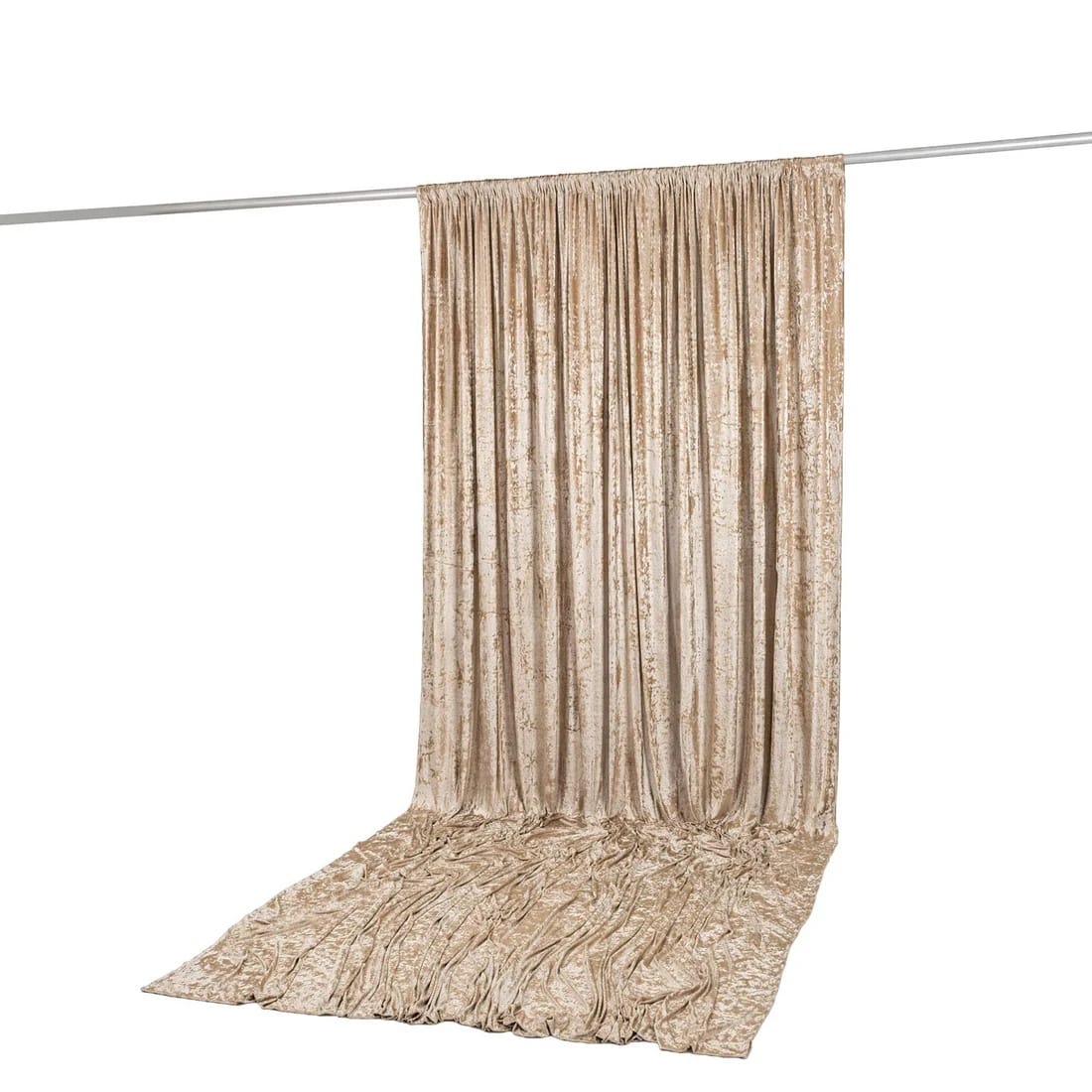 10 feet x 14 feet Premium Crushed Velvet Backdrop Curtain with Rod Pocket