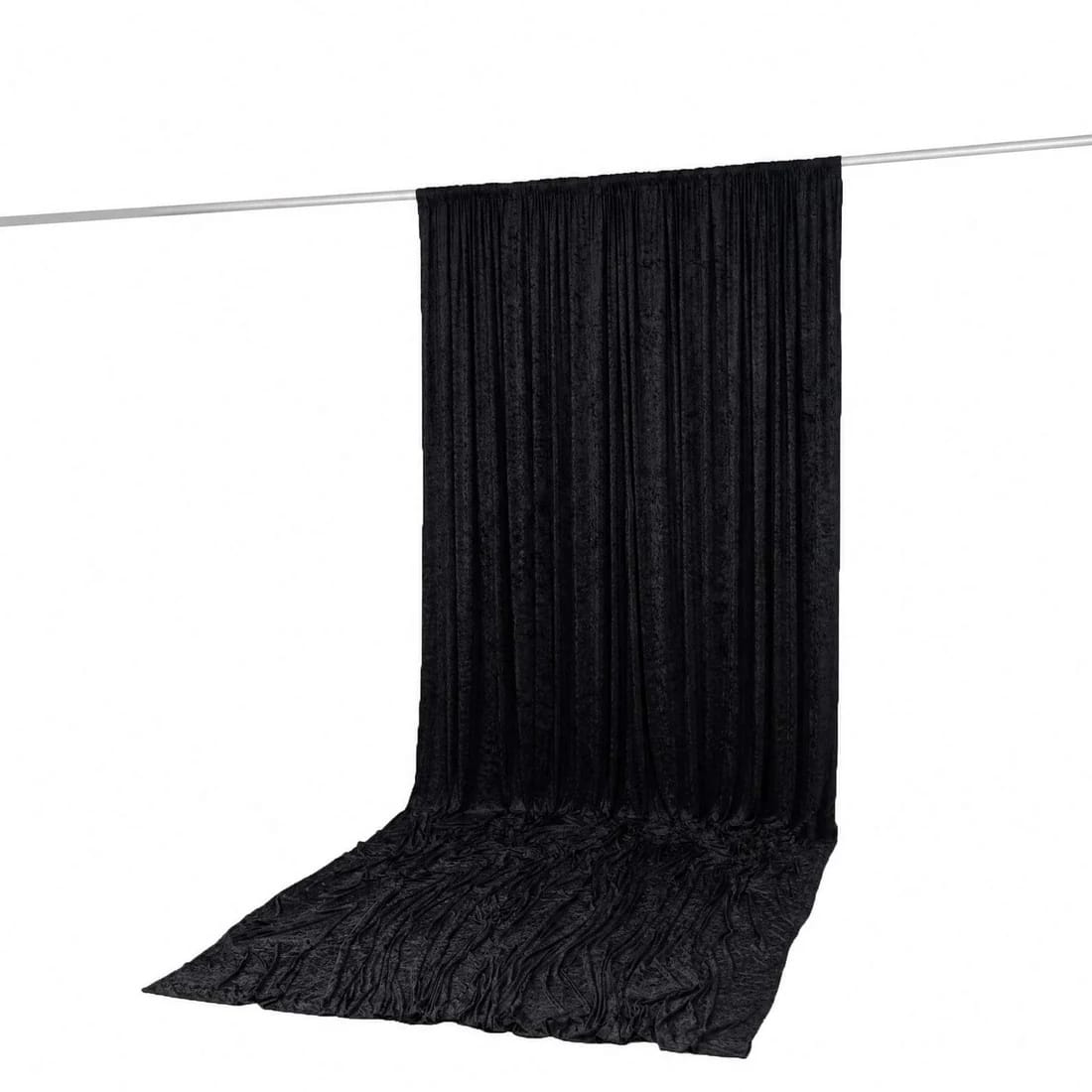10 feet x 14 feet Premium Crushed Velvet Backdrop Curtain with Rod Pocket