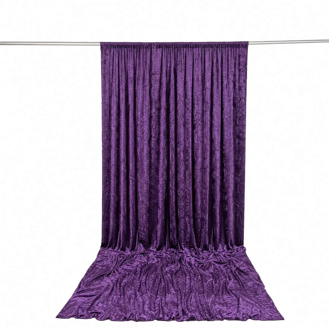 10 feet x 14 feet Premium Crushed Velvet Backdrop Curtain with Rod Pocket