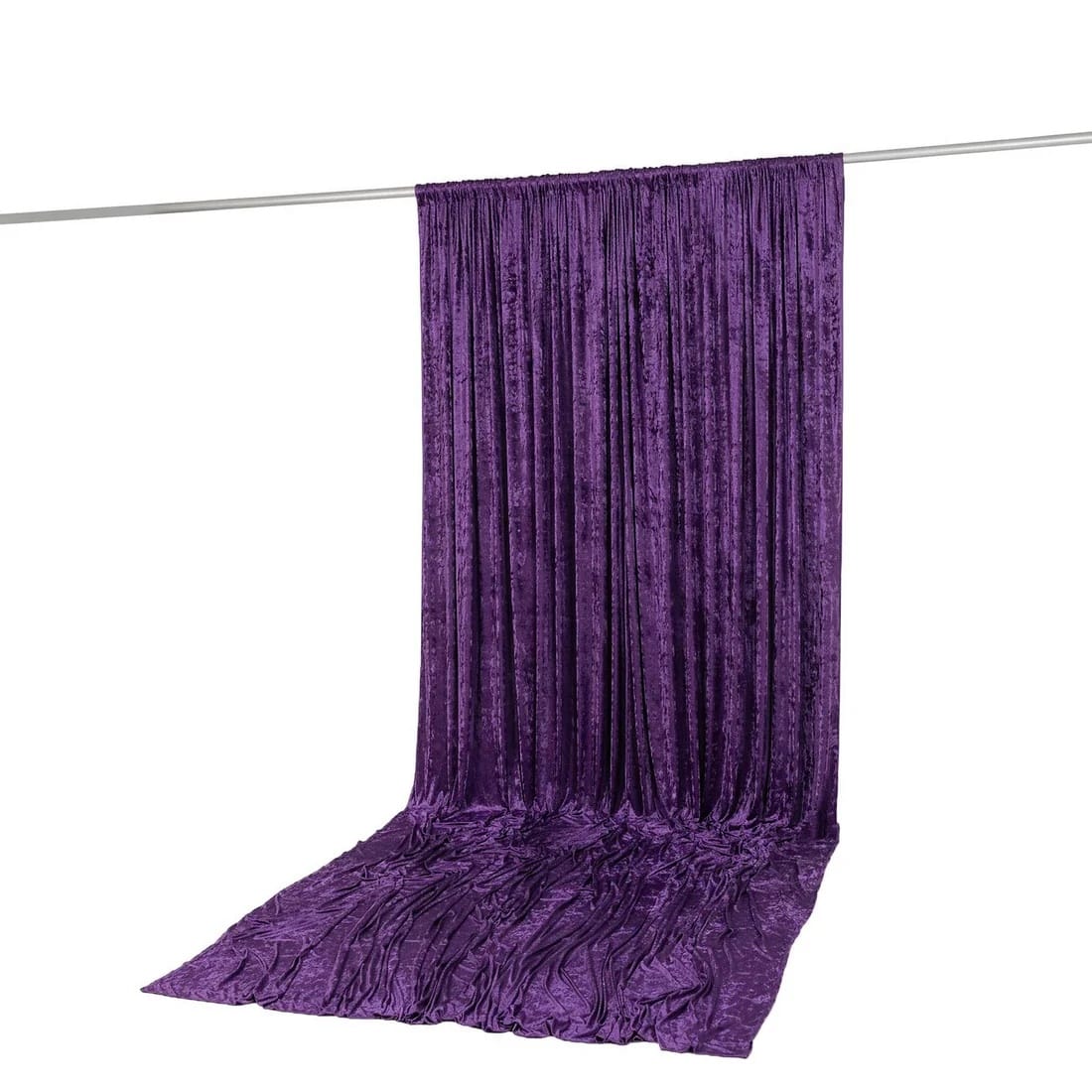10 feet x 14 feet Premium Crushed Velvet Backdrop Curtain with Rod Pocket