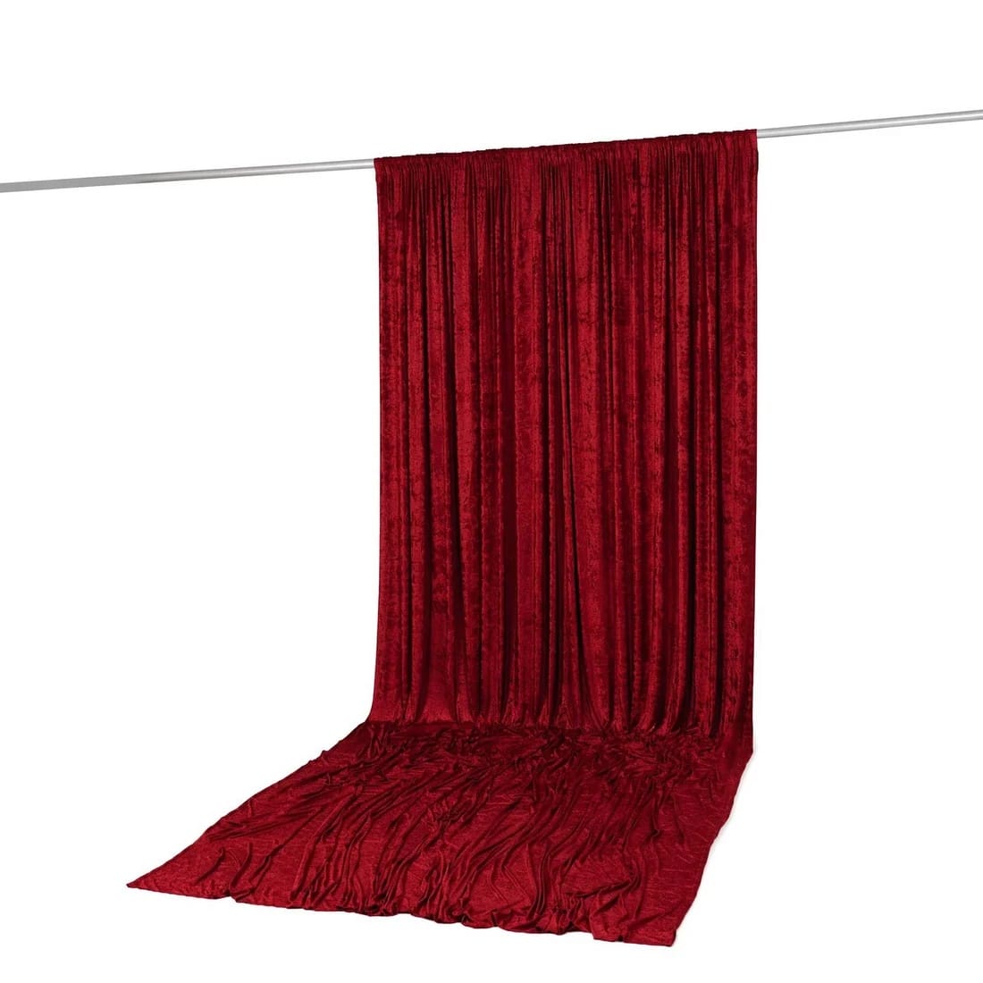 10 feet x 14 feet Premium Crushed Velvet Backdrop Curtain with Rod Pocket