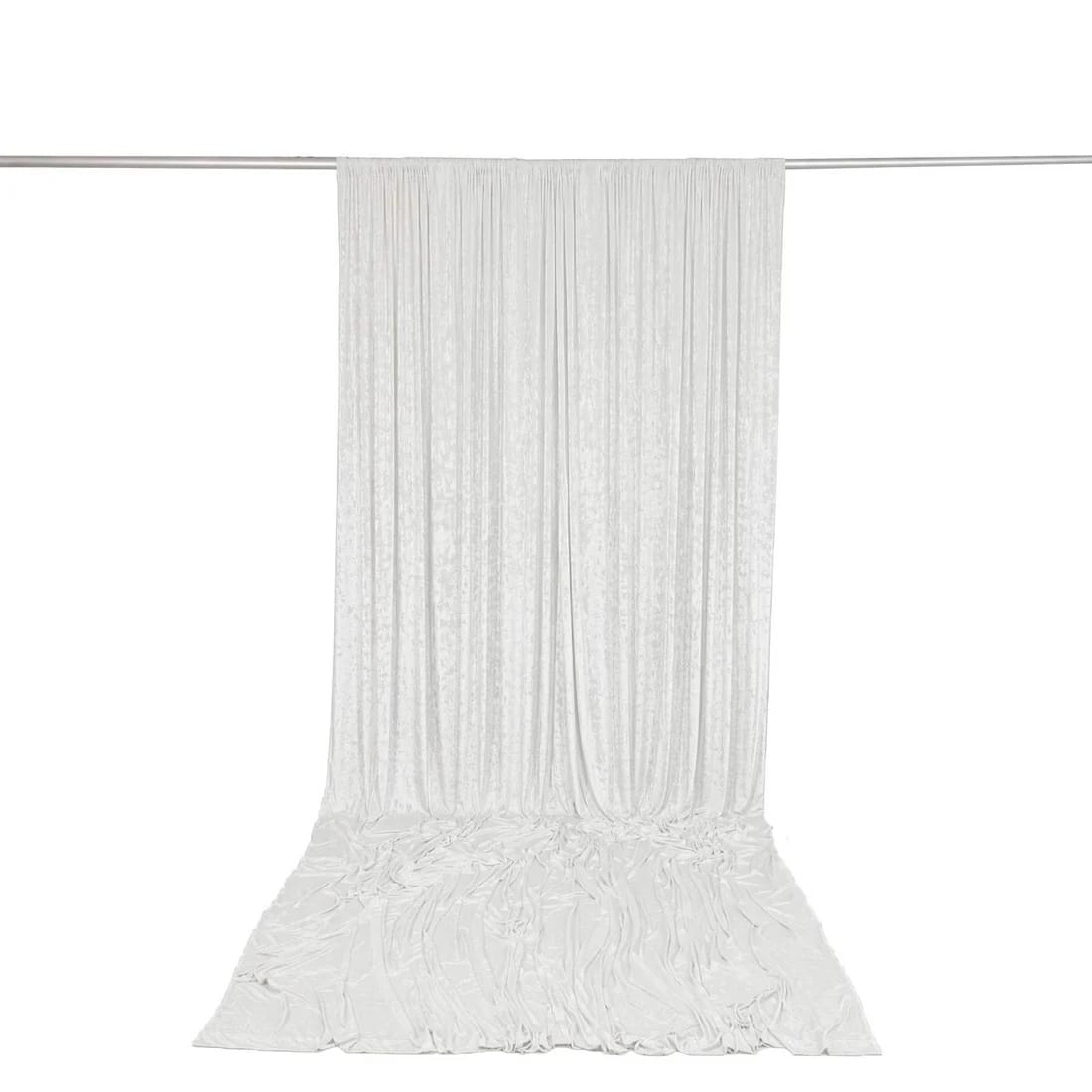 10 feet x 14 feet Premium Crushed Velvet Backdrop Curtain with Rod Pocket