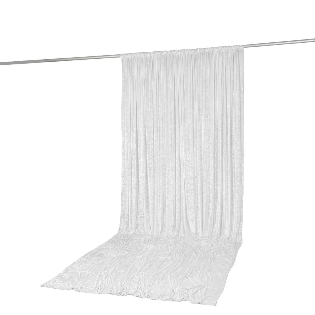 10 feet x 14 feet Premium Crushed Velvet Backdrop Curtain with Rod Pocket