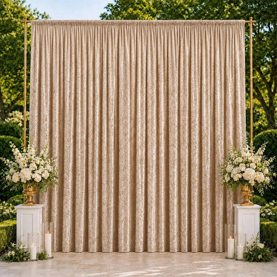 10 feet x 14 feet Premium Crushed Velvet Backdrop Curtain with Rod Pocket