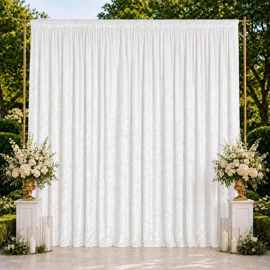 10 feet x 14 feet Premium Crushed Velvet Backdrop Curtain with Rod Pocket