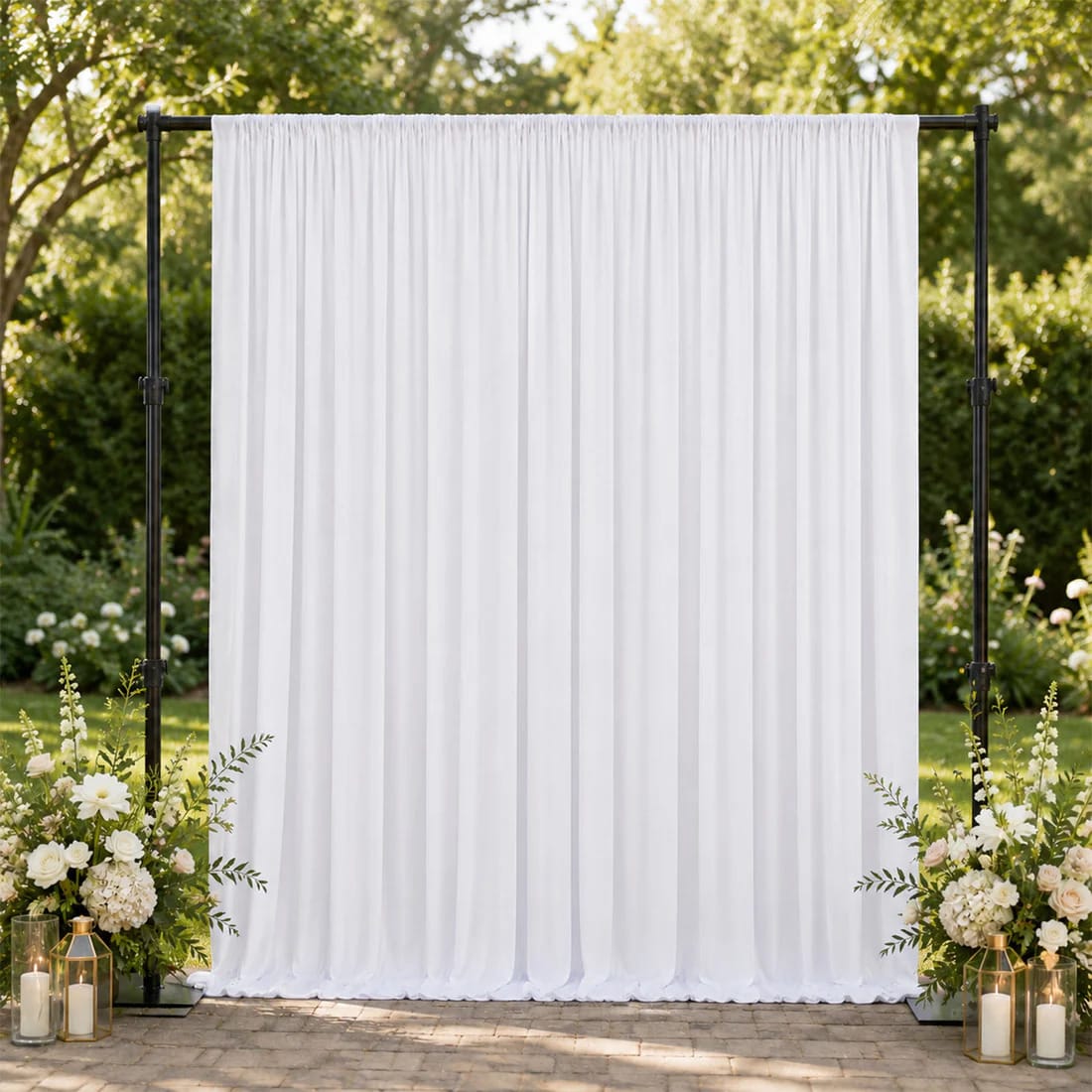10 ft x 10 ft Spandex Backdrop Curtain with Rod Pocket