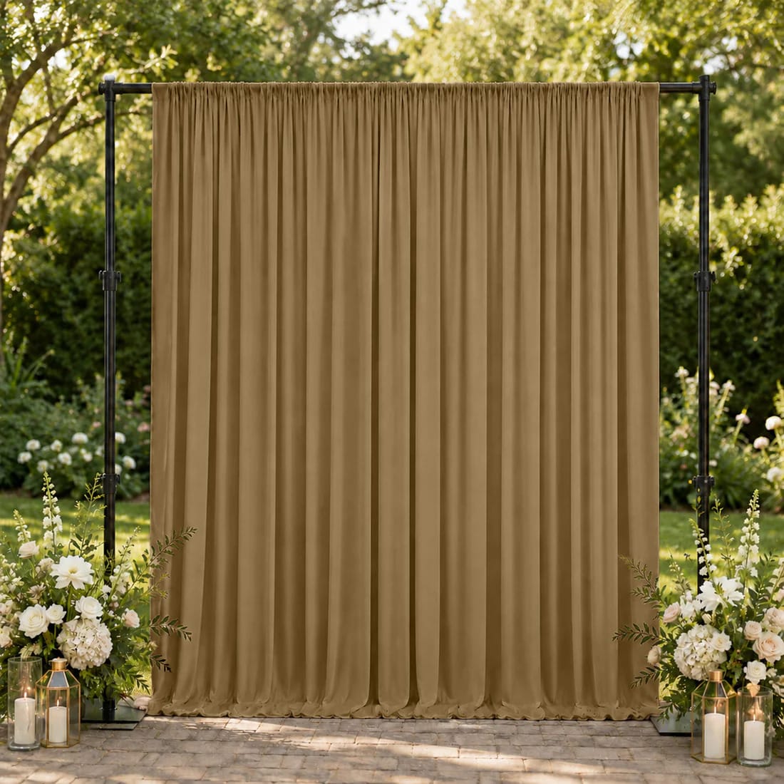 10 ft x 10 ft Spandex Backdrop Curtain with Rod Pocket
