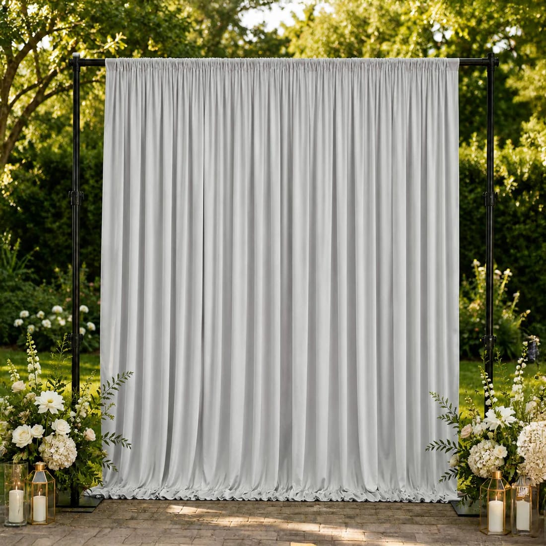 10 ft x 10 ft Spandex Backdrop Curtain with Rod Pocket