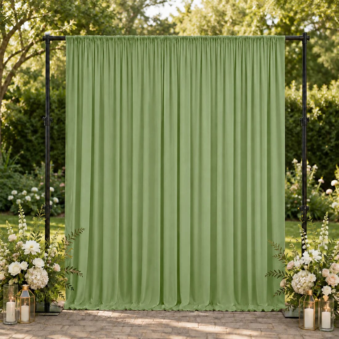 10 ft x 10 ft Spandex Backdrop Curtain with Rod Pocket