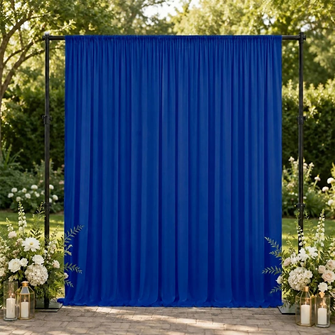 10 ft x 10 ft Spandex Backdrop Curtain with Rod Pocket