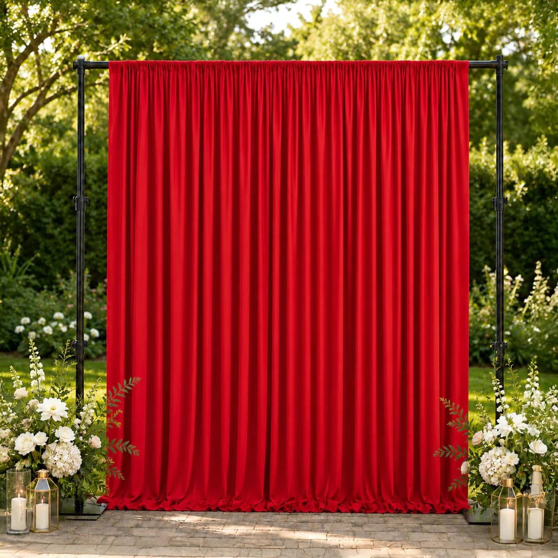 10 ft x 10 ft Spandex Backdrop Curtain with Rod Pocket