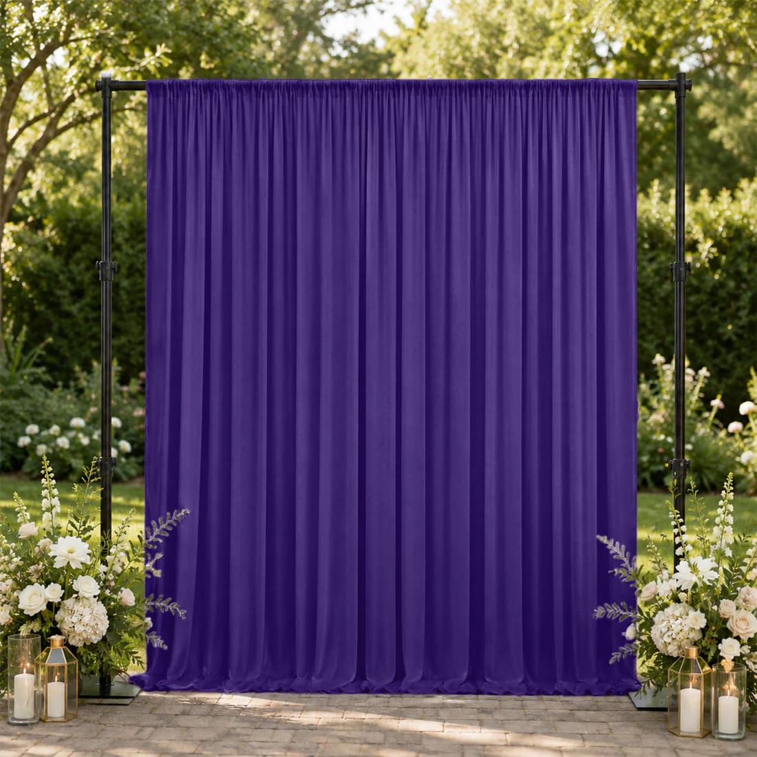 10 ft x 10 ft Spandex Backdrop Curtain with Rod Pocket