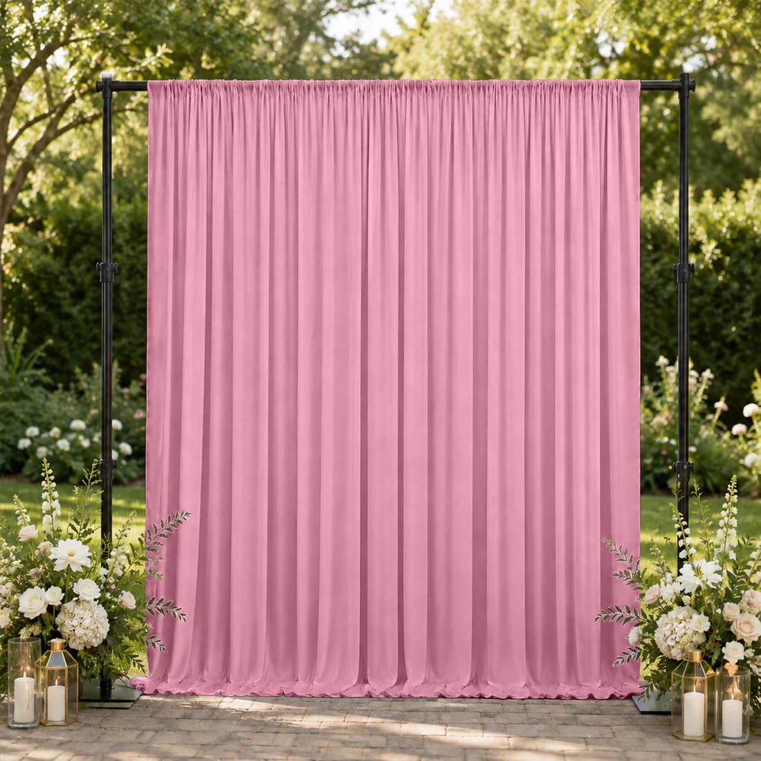 10 ft x 10 ft Spandex Backdrop Curtain with Rod Pocket